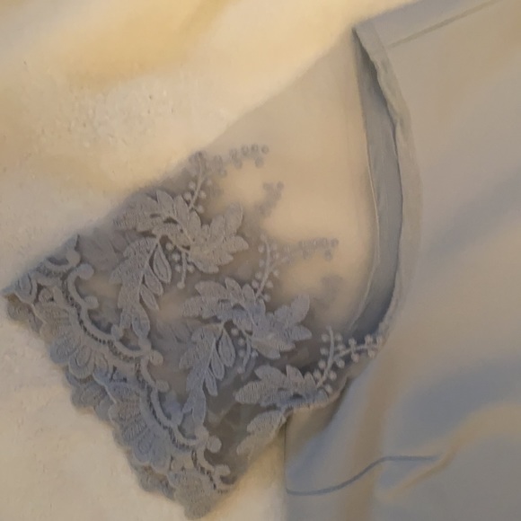 NWOT Lulu’s “Dance a Little Light Blue Embroidered Short Sleeve Shift Dress” - Picture 9 of 15